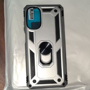 Silver Rugged Phone Case with Kickstand
